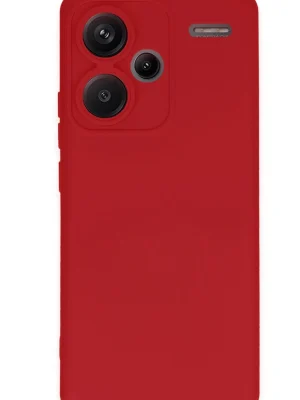 Newface Xiaomi Redmi Note 13 Pro Plus Kılıf Nano içi Kadife Silikon - Kırmızı