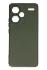 Newface Xiaomi Redmi Note 13 Pro Plus Kılıf Nano içi Kadife Silikon - Koyu Yeşil - Görsel 2