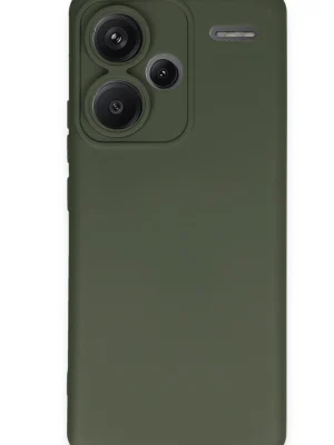Newface Xiaomi Redmi Note 13 Pro Plus Kılıf Nano içi Kadife Silikon - Koyu Yeşil