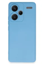 Newface Xiaomi Redmi Note 13 Pro Plus Kılıf Nano içi Kadife Silikon - Mavi