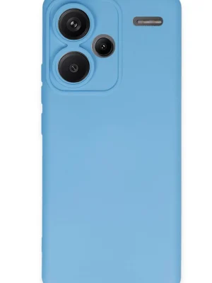 Newface Xiaomi Redmi Note 13 Pro Plus Kılıf Nano içi Kadife Silikon - Mavi