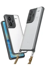 Newface Xiaomi Redmi Note 13 Pro Plus Kılıf Penta Silikon Kılıf - Titan Gri