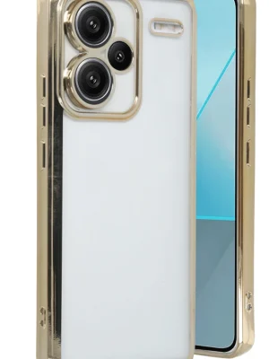 Newface Xiaomi Redmi Note 13 Pro Plus Kılıf Razer Lensli Silikon - Gold