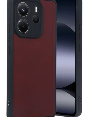Newface Xiaomi Redmi Note 14 4G Kılıf Aras Deri Kapak - Bordo