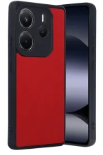 Newface Xiaomi Redmi Note 14 4G Kılıf Aras Deri Kapak - Kırmızı