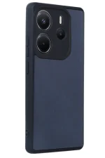 Newface Xiaomi Redmi Note 14 4G Kılıf Aras Deri Kapak - Lacivert - Görsel 3