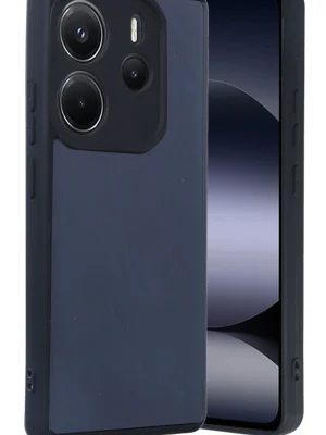 Newface Xiaomi Redmi Note 14 4G Kılıf Aras Deri Kapak - Lacivert