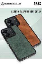 Newface Xiaomi Redmi Note 14 4G Kılıf Aras Deri Kapak - Siyah - Görsel 5