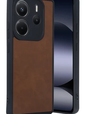 Newface Xiaomi Redmi Note 14 4G Kılıf Aras Deri Kapak - Taba