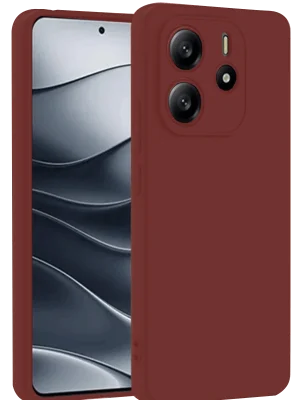 Newface Xiaomi Redmi Note 14 4G Kılıf First Silikon - Bordo