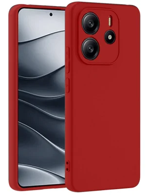 Newface Xiaomi Redmi Note 14 4G Kılıf First Silikon - Kırmızı