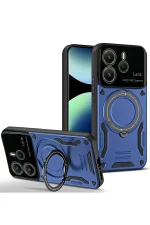 Newface Xiaomi Redmi Note 14 4G Kılıf Joy Lens Standlı Kapak - Lacivert