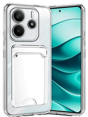 Newface Xiaomi Redmi Note 14 4G Kılıf Kart Şeffaf Silikon - Şeffaf