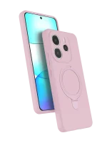 Newface Xiaomi Redmi Note 14 4G Regal Magsafe Standlı Kapak - Açık Pembe