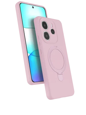 Newface Xiaomi Redmi Note 14 4G Regal Magsafe Standlı Kapak - Açık Pembe