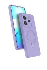 Newface Xiaomi Redmi Note 14 4G Regal Magsafe Standlı Kapak - Lila