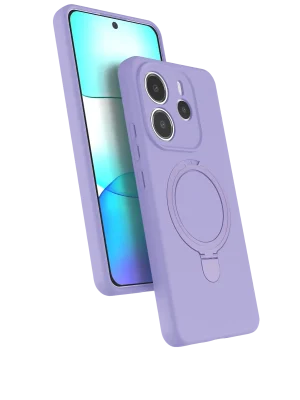 Newface Xiaomi Redmi Note 14 4G Regal Magsafe Standlı Kapak - Lila