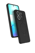 Newface Xiaomi Redmi Note 14 4G Regal Magsafe Standlı Kapak - Siyah