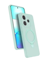 Newface Xiaomi Redmi Note 14 4G Regal Magsafe Standlı Kapak - Su Yeşili