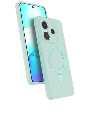 Newface Xiaomi Redmi Note 14 4G Regal Magsafe Standlı Kapak - Su Yeşili