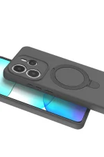 Newface Xiaomi Redmi Note 14 4G Regal Magsafe Standlı Kapak - Titan Gri - Görsel 4