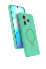 Newface Xiaomi Redmi Note 14 4G Regal Magsafe Standlı Kapak - Yeşil