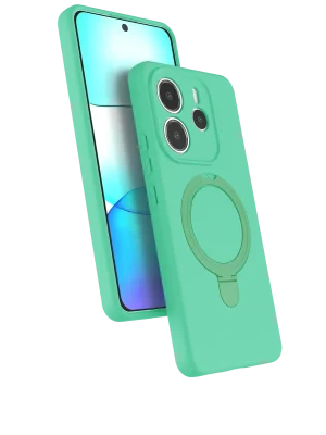 Newface Xiaomi Redmi Note 14 4G Regal Magsafe Standlı Kapak - Yeşil