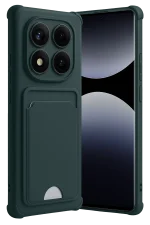 Newface Xiaomi Redmi Note 14 Pro 4G Kelvin Kartvizitli Silikon - Koyu Yeşil