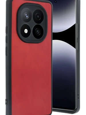 Newface Xiaomi Redmi Note 14 Pro 4G Kılıf Aras Deri Kapak - Kırmızı
