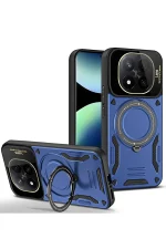 Newface Xiaomi Redmi Note 14 Pro 4G Kılıf Joy Lens Standlı Kapak - Lacivert