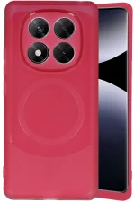 Newface Xiaomi Redmi Note 14 Pro 4G Kılıf Maya Karbon Kapak - Bordo