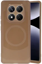 Newface Xiaomi Redmi Note 14 Pro 4G Kılıf Maya Karbon Kapak - Kahverengi