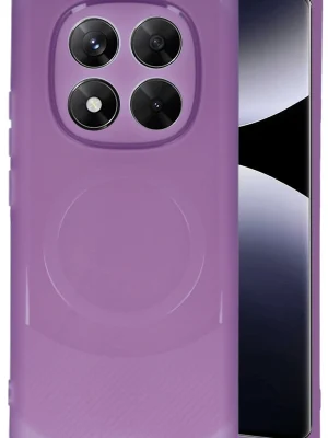 Newface Xiaomi Redmi Note 14 Pro 4G Kılıf Maya Karbon Kapak - Mürdüm