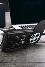 Newface Xiaomi Redmi Note 14 Pro 4G Kılıf Pars Lens Yüzüklü Silikon - Lacivert - Görsel 5