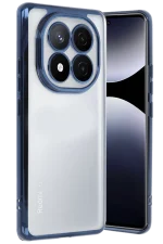 Newface Xiaomi Redmi Note 14 Pro 4G Kılıf Razer Lensli Silikon - Lacivert