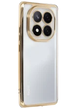 Newface Xiaomi Redmi Note 14 Pro 4G Kılıf Razer Lensli Silikon - Gold - Görsel 2