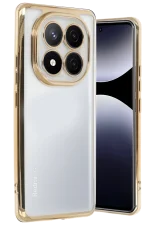 Newface Xiaomi Redmi Note 14 Pro 4G Kılıf Razer Lensli Silikon - Gold