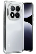 Newface Xiaomi Redmi Note 14 Pro 4G Kılıf Razer Lensli Silikon - Gümüş