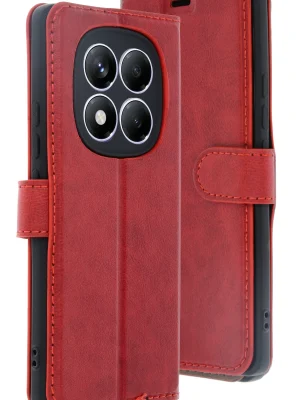 Newface Xiaomi Redmi Note 14 Pro 4G Kılıf Trend S Plus Kapaklı Kılıf - Kırmızı