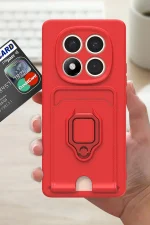 Newface Xiaomi Redmi Note 14 Pro 4G Kılıf Zuma Kartvizitli Yüzüklü Silikon - Lila - Görsel 2