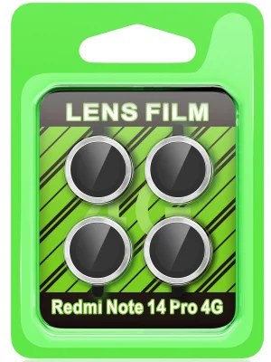 Newface Xiaomi Redmi Note 14 Pro 4G Raze Metal Kamera Lens - Gümüş