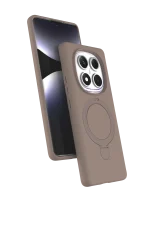 Newface Xiaomi Redmi Note 14 Pro 4G Regal Magsafe Standlı Kapak - Çöl Titanyum