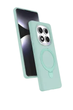 Newface Xiaomi Redmi Note 14 Pro 4G Regal Magsafe Standlı Kapak - Su Yeşili