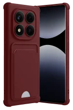 Newface Xiaomi Redmi Note 14 Pro 5G Kelvin Kartvizitli Silikon - Bordo