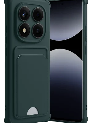 Newface Xiaomi Redmi Note 14 Pro 5G Kelvin Kartvizitli Silikon - Koyu Yeşil