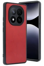 Newface Xiaomi Redmi Note 14 Pro 5G Kılıf Aras Deri Kapak - Kırmızı