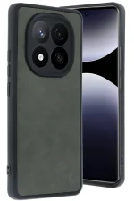 Newface Xiaomi Redmi Note 14 Pro 5G Kılıf Aras Deri Kapak - Koyu Yeşil