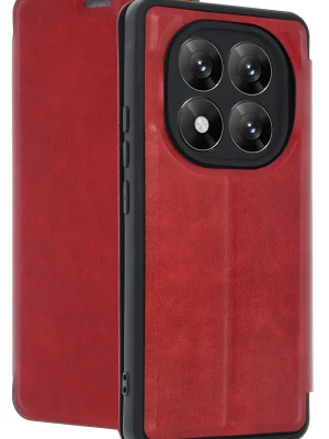 Newface Xiaomi Redmi Note 14 Pro 5G Kılıf Flip Cover - Kırmızı