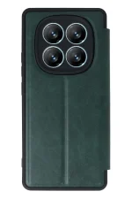 Newface Xiaomi Redmi Note 14 Pro 5G Kılıf Flip Cover - Koyu Yeşil - Görsel 2