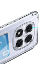 Newface Xiaomi Redmi Note 14 Pro 5G Kılıf Kart Şeffaf Silikon - Şeffaf - Görsel 3